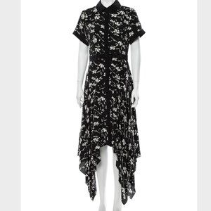 Prabal Garung Vintage Silk Long Button Down Dress